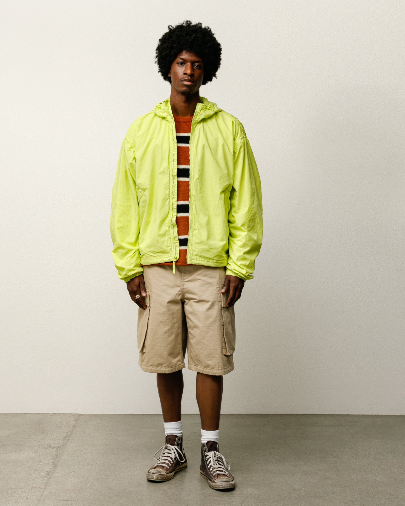 DOUBLE COTTON HOODED JACKET