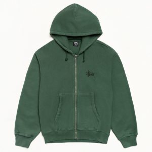 BASIC ST??SSY ZIP HOODIE PIGMENT DYED
