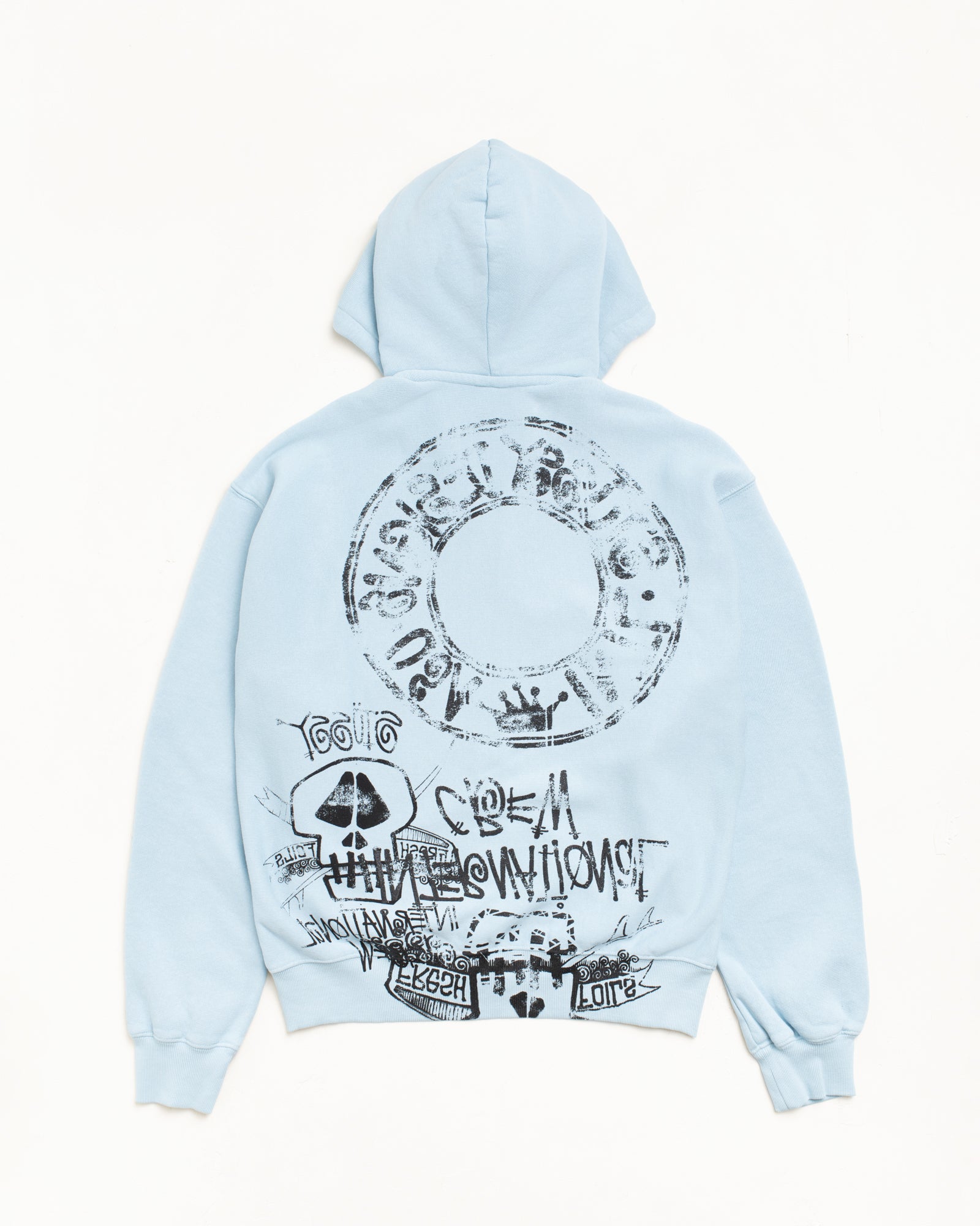 SKULLS ZIP HOODIE PIGMENT DYED - Image 2